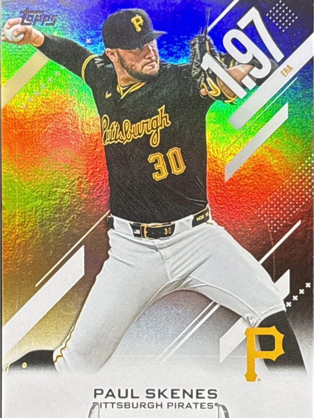 Topps Pittsburgh Pirates Paul Skenes Baseball Card - Refractor
